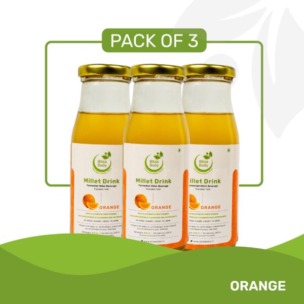 Fermented Millet Beverage - Orange (Pack Of 3)