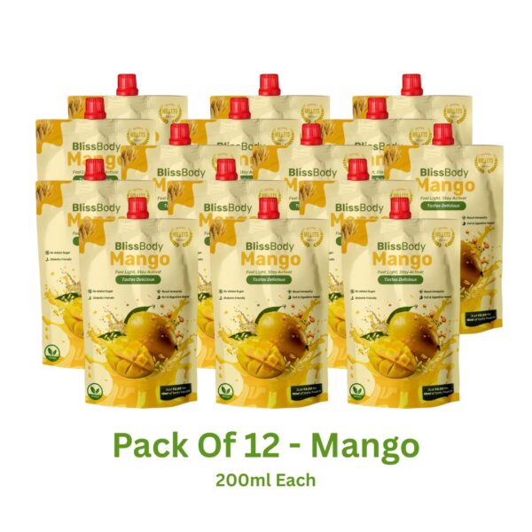 Fermented Millet Beverage - Mango (Pack of 12 x 200ml Pouches)
